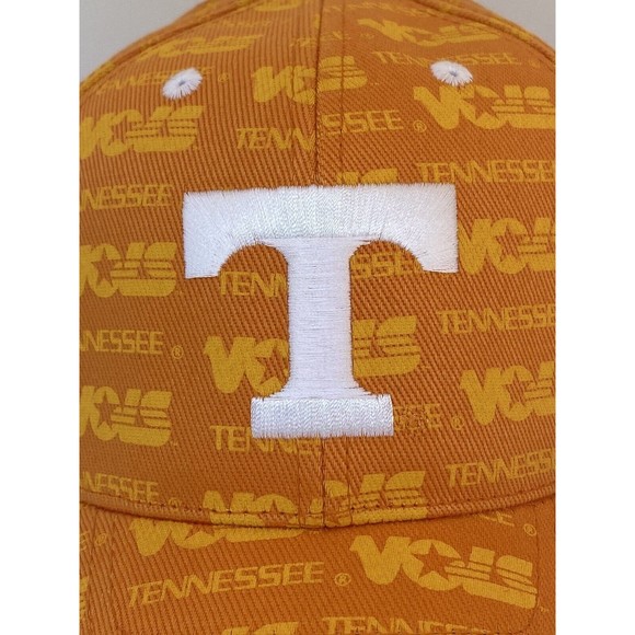 Vintage New Tennessee VOLS All Over Print Embroidered T Strapback Hat Cap - Picture 2 of 8